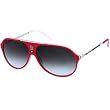 Carrera Hot/S Adult Aviator Full Rim Sports Sunglasses - Red White/Palladium/Gray Gradient