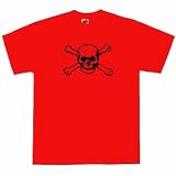 Red Skull and Bones Men's T-Shirt