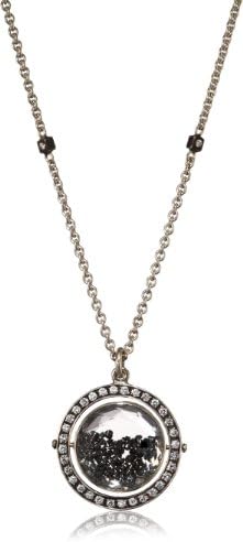 Moritz Glik "Kaleidoscope" 14K White Gold Floating Black Diamond Orbit Pendant Necklace