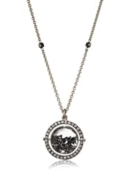 Moritz Glik "Kaleidoscope" 14K White Gold Floating Black Diamond Orbit Pendant Necklace