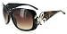 Baton Rouge 1226 Women's Designer Sunglasses with Stylish Patterned Frames with Fleur de Lis Emblem and Large Lenses (Brown Animal + Amber)