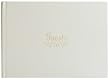 Leather Wedding Guestbook, White, Hard Cover, Gold Edge Sheets, 10x8"