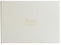 Leather Wedding Guestbook, White, Hard Cover, Gold Edge Sheets, 10x8"