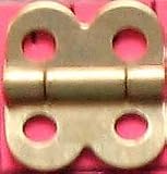 20 Brass Plated Mini Hinge 1/2 X 5/8 W/screws