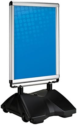 MDI-Worldwide 4304SR WindMaster Curb Sign, Insert Size 24" Width x 36" Height, Satin Silver