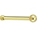 Body Candy Solid 14k Yellow Gold 1.5mm Ball Nose Stud Bone 18 Gauge Nose Ring1/4