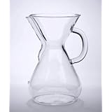 Chemex Eight Cup Glass Coffee Maker with Glass Handle - 2-8 cup (40oz.) Coffee Maker