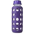 9 Oz Glass Bottle with Silicone Sleeve (Purple)