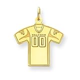 14K Atlanta Falcons Small 00 Number Jersey Charm