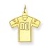 14K Atlanta Falcons Small 00 Number Jersey Charm