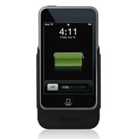 mophie juice pack external battery case for iPod touch 1G (Black/Green)