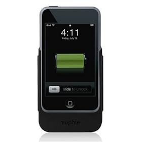 Mophie Juice Pack External Battery Case for iPod touch 1G (Black/Green)