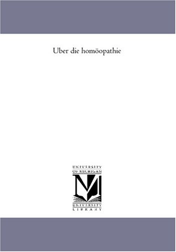 Uber die homoeopathie
