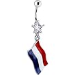 Holland Flag Dangle Belly Ring