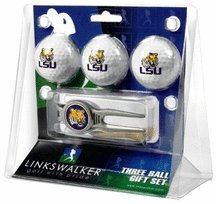 Louisiana State Tigers 3 Ball Golf Gift Pack With Kool Tool