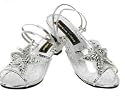 Little Girl Silver Princess Dress-Up Slippers