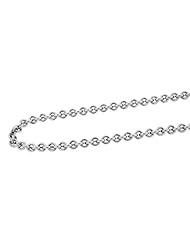 Ladies Real Solid 18K White Gold Italy Cable Link Chain Necklace 16" 13.1 Grams