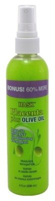 Hask Placenta Leave-In Conditioning Treatment Olive Oil 8oz Bonus