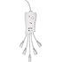 Accell D080B-009K, 6-Foot Cord PowerSquid 600 Joules Surge Protector with Power Conditioner and 5 Outlets