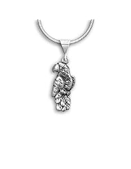 Sterling Silver African Grey Parrot Pendant by The Magic Zoo