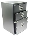 3 Drawer A4 Filing Cabinet - Black
