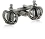 Pewter Crown Cufflinks for The King with Gift Box