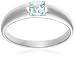 9ct White Gold AMR315762 Ladies Princess Blue Topaz Solitaire Ring