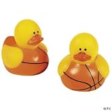 24-pc Mini Basketball Rubber Ducky Party Favors