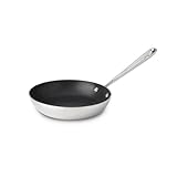 All Clad 4106NSR2 Stainless Steel Tri-Ply Bonded Dishwasher Safe 7-Inch PFOA-free Non-stick French Skillet Cookware, Silver