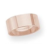 14K Rose Gold 8mm Flat Standard Fit Wedding Band