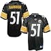 Reebok NFL Equipment Pittsburgh Steelers #51 James Farrior Black Replica Football Jersey