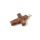 Brecciated Jasper Gemstone Mini Cross / Crucifix Pendant