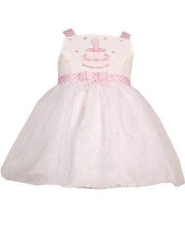 Amazon.com: White Pink Balloon Boutique 1st Birthday Dress Baby