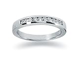 0.20 Channel Set Diamond Wedding band in Platinum