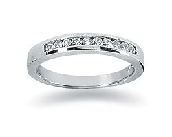 0.20 Channel Set Diamond Wedding band in Platinum