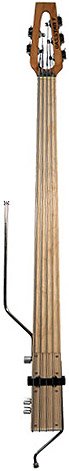 Ministar AMS-BASSTAR 5F Fretless Electric Bass Guitar 5 String, Natural Maple, 34 Scale