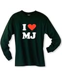 I LOVE MJ on Long Sleeve Adult & Youth Cotton T-Shirt (in 24 colors)