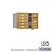 Salsbury 3705D-07GFU 20 in. Recessed Mounted 4C Horizontal Mailbox with 5 Door High Unit - Double Column - 7 MB1 Doors - Front Loading - USPS Access44; Gold