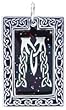 Celtic Letter "M" Pewter Pendant Necklace