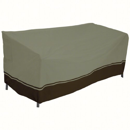 Classic Accessories Villa 55-031-033801-00 Patio Bench and Loveseat Cover in Birch with Walnut Accent Classic Accessories Villa 55-031-033801-00 Patio Bench and Loveseat Cover in Birch with Walnut Accent