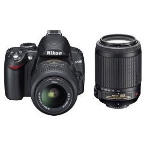 Nikon D3000 10MP Digital SLR Camera with 18-55mm f/3.5-5.6G &amp; 55-200 AF-S DX VR Nikkor Zoom Lenses