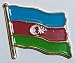 Country Flag Enamel Pin Badge - Azerbaijan