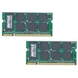 BUFFALO DDR2 667MHz SDRAM(PC2-5300) 200Pin S.O.DIMM 512MB 2g D2/N667-512MX2
