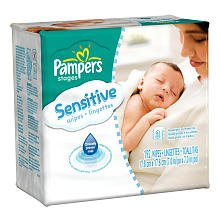 Pampers Sensitive Baby Wipes Refill - 192-Count (Pack of 4)