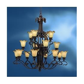Kichler Rochelle 16 Light Chandelier Carre Bronze by Kichler