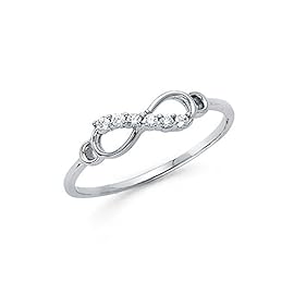 14k White Gold Infinity Promise Ring