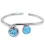 925 Sterling Silver CANDACE Solar Blue GEM Toe Ring