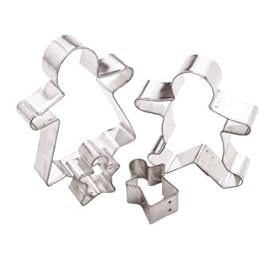 Kitchen Craft Let's Make Set 4 stampi per tagliare l'impasto, in metallo, a forma di omini di pan di zenzero Kitchen Craft Let's Make Set 4 stampi per tagliare l'impasto, in metallo, a forma di omini di pan di zenzero