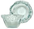 Spanish Recycled Textured Glass Small Round Salad Bowl 6 1/4"Dx3 1/2"H Set/2