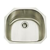 Gourmetier Stainless Undermount D Shape Kitchen Sink
